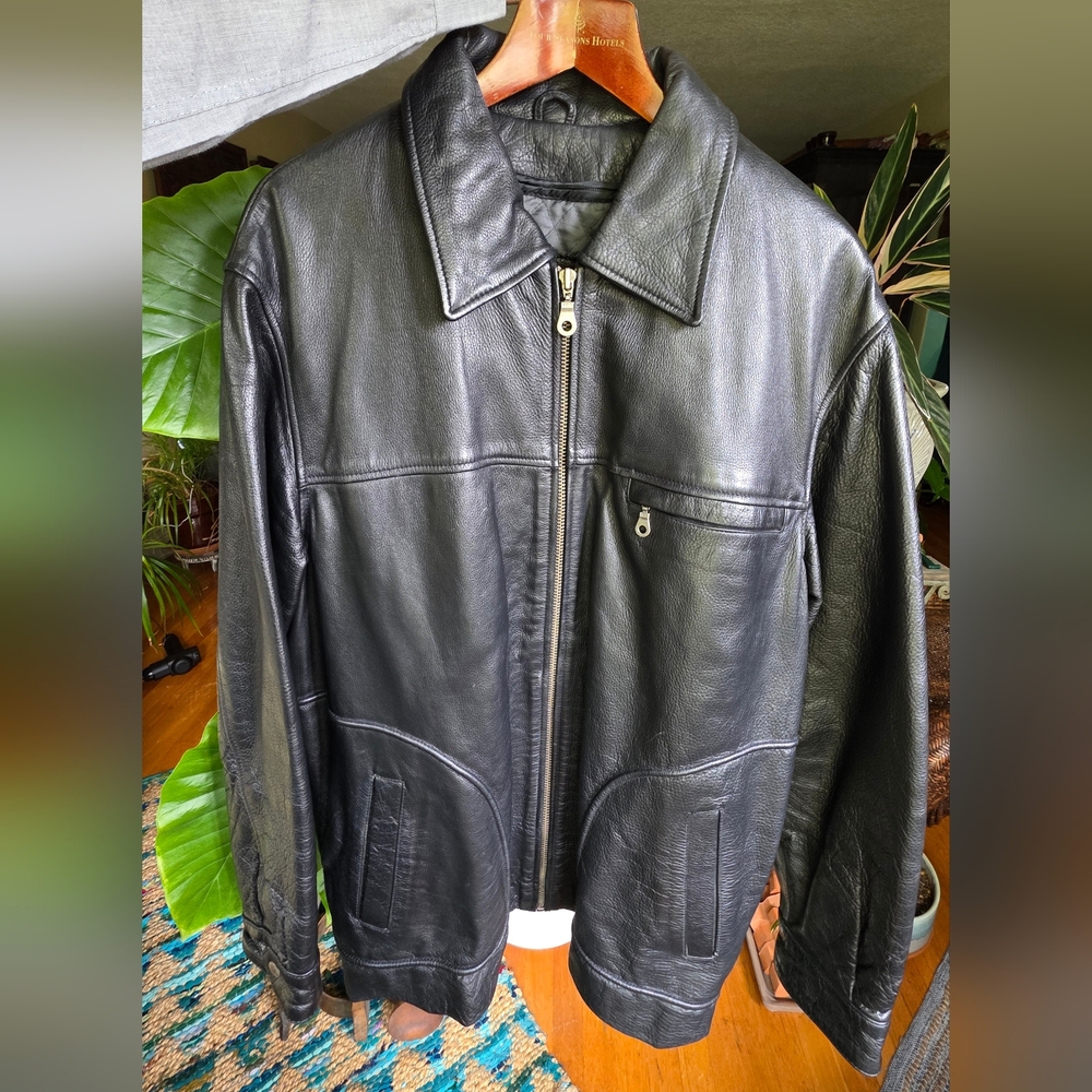 Wilson Men's Black Genuine Leather Jacket